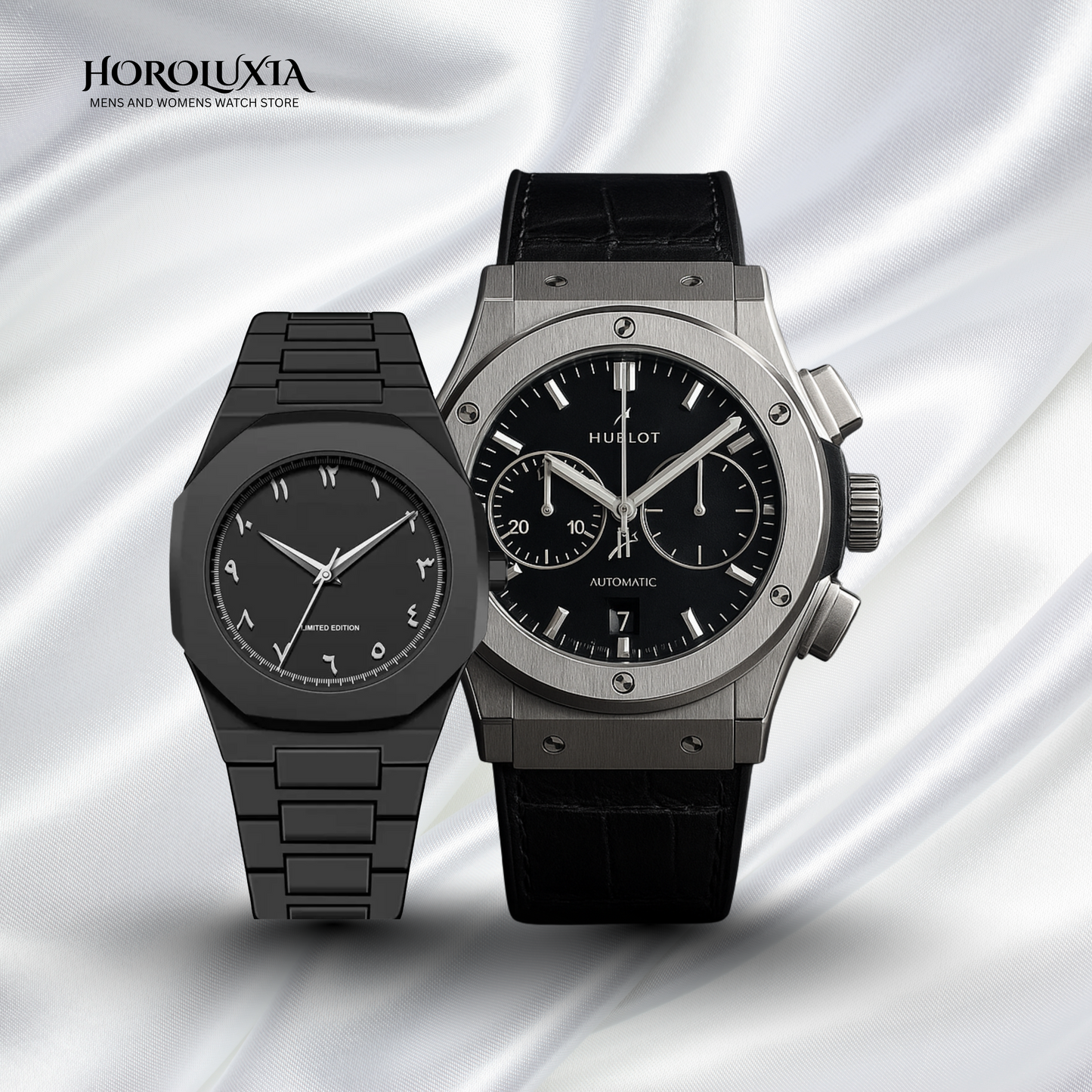 Combo Deal 1 Arabic Watch and Hublot Strap Watch