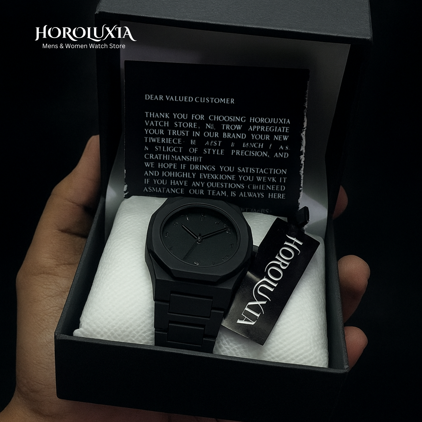 Black Arabic Aura Watch - Fiber Quality