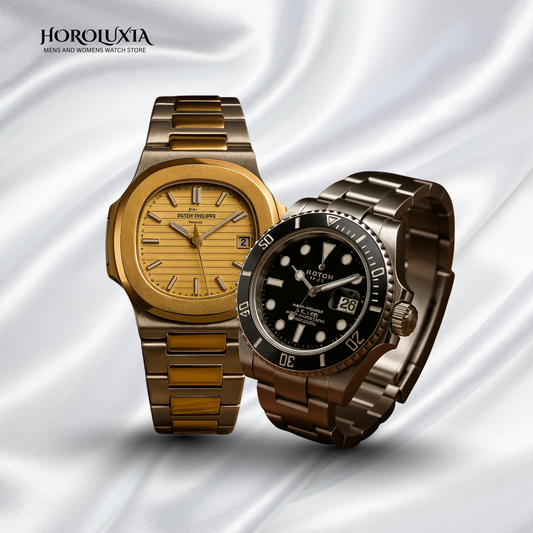 Combo Deal 4 Rolex Submriner date and Patek Philippe two tone watch