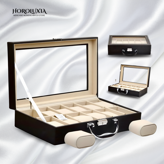 Premium 12-Slot Watch Box Showcase
